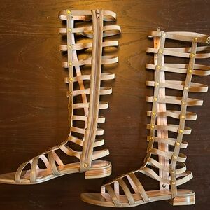 Stuart Weitzman Truffle (tan) Nappa gladiator sandals size 6.5.  Never worn.